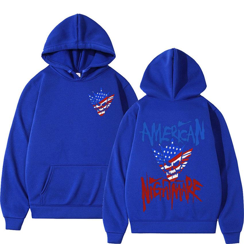 Худи с логотипом Cody Rhodes American Nightmare Мужская одежда Хип-хоп Винтажные толстовки Повседневные флисовые худи с длинным рукавом