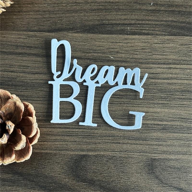 Большая Мечта Металлические Вырубные Формы Углеродистая Сталь Режущие Формы Тиснение Трафареты Формы для Поздравительной Открытки Скрапбукинг Украшения