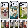 Чехол для телефона с собакой корги для iPhone 17 16 15 14 13 Pro Max Задняя крышка для 12 11 Pro Coque