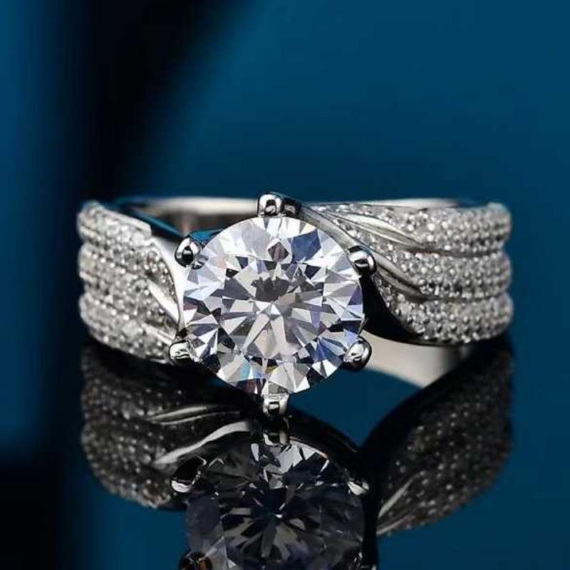 Sace Gems Сертифицированное GRA кольцо с муассанитом 5 карат VVS1 Lab Diamond Solitaire Кольцо для женщин Обручальное кольцо с обещанием ювелирных изделий