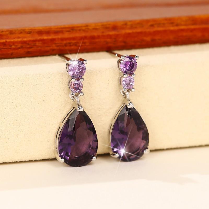 Huitan 2022 Тренд Цветные Висячие Серьги с Кубическим Цирконием для Женщин Роскошная Мода Универсальные Женские Серьги Свадебные Украшения