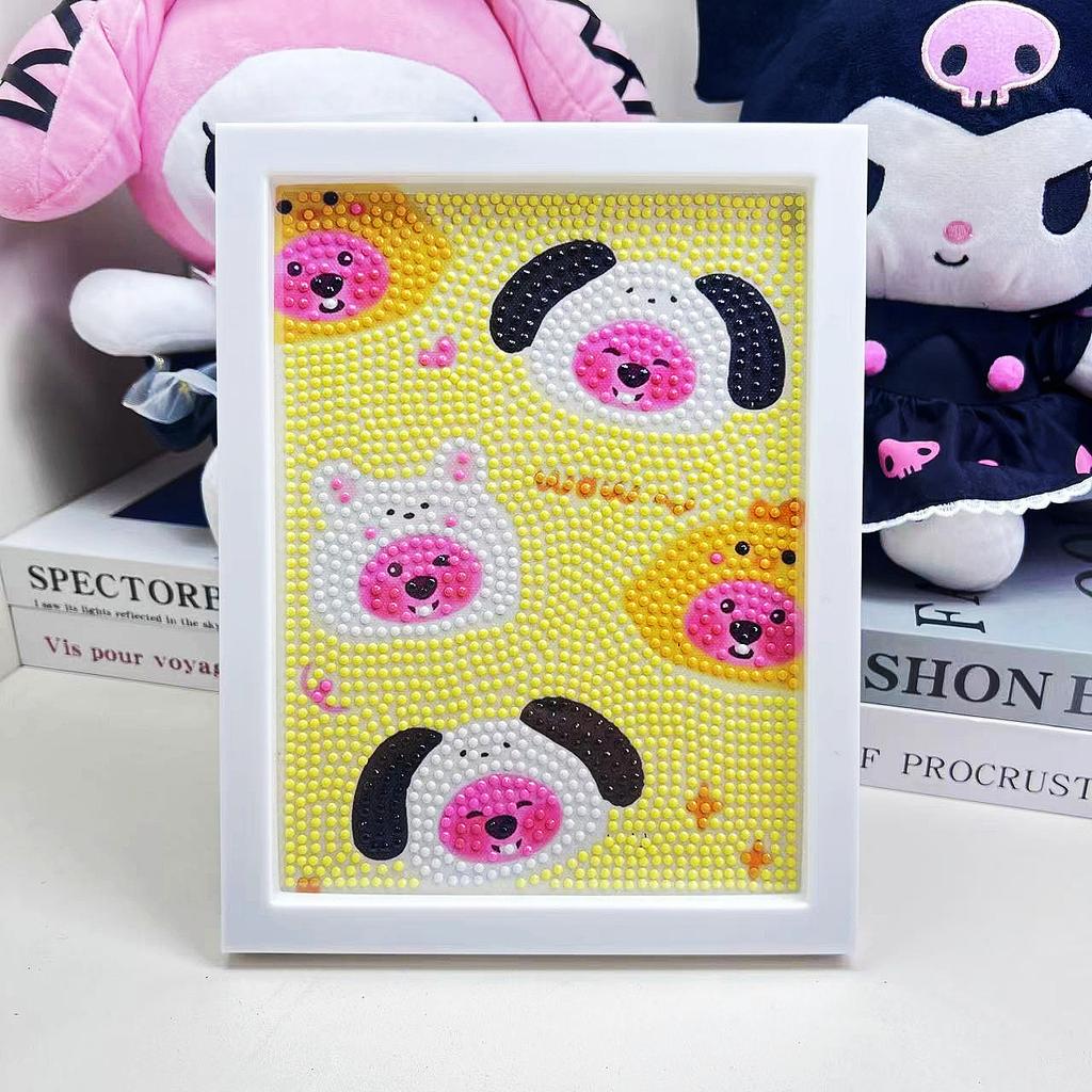 17 * 22 см Мультяшная Алмазная Живопись Детская Головоломка Ручная Работа DIY Год Лошади Наклейка для Гостиной Декоративная Картина