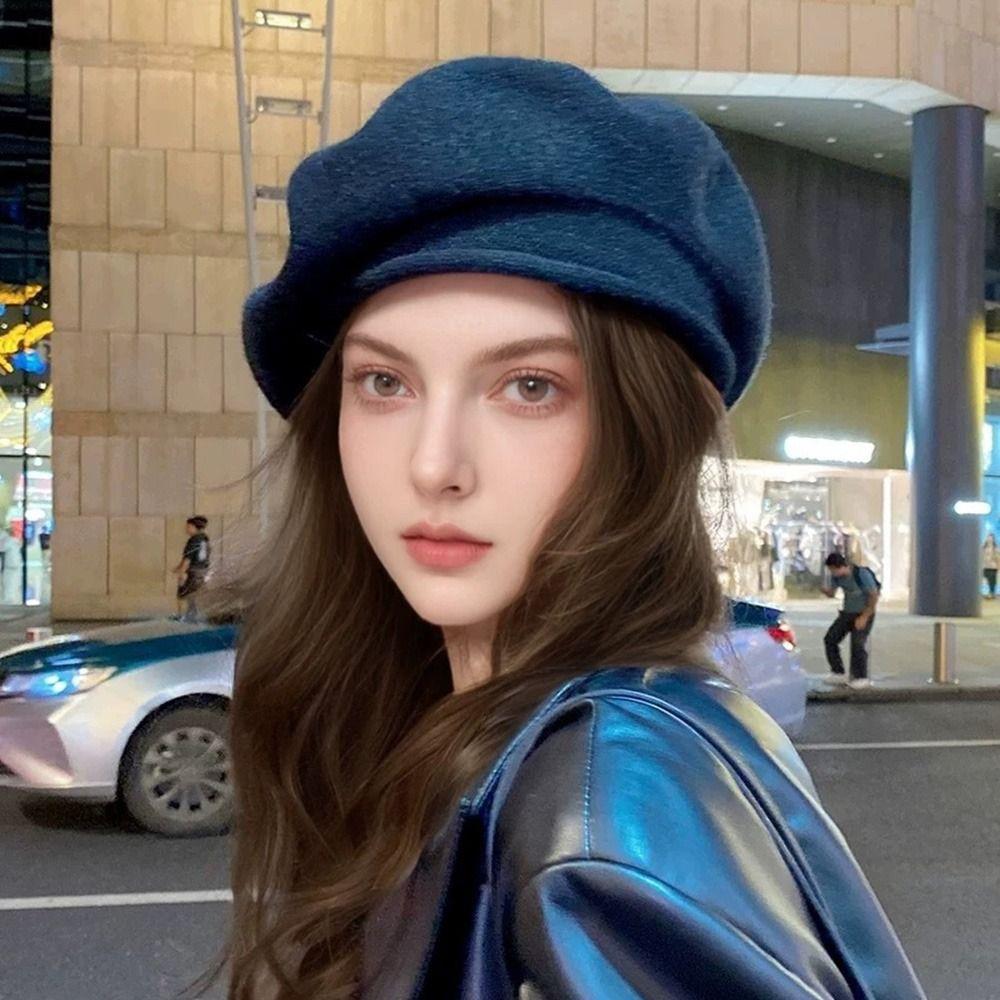 Универсальная восьмиугольная шапка Дышащая вязаная шапка Новые женские шапки газетчика