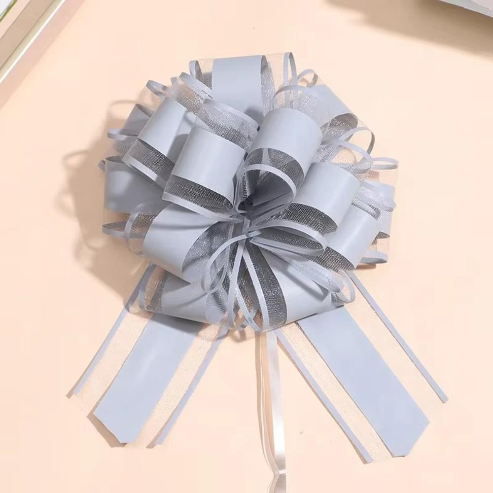 5Pcs Craft Flowers Wedding Car Ribbon Gift Wrap Wedding Pull Bow Flower  Wedding Car Decor