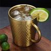 300ml Double-Layer Water Cup 304 Stainless Steel Thermal Coffee Beer Mug with Handle Gold Sliver Heat Insulation Coffee Cup