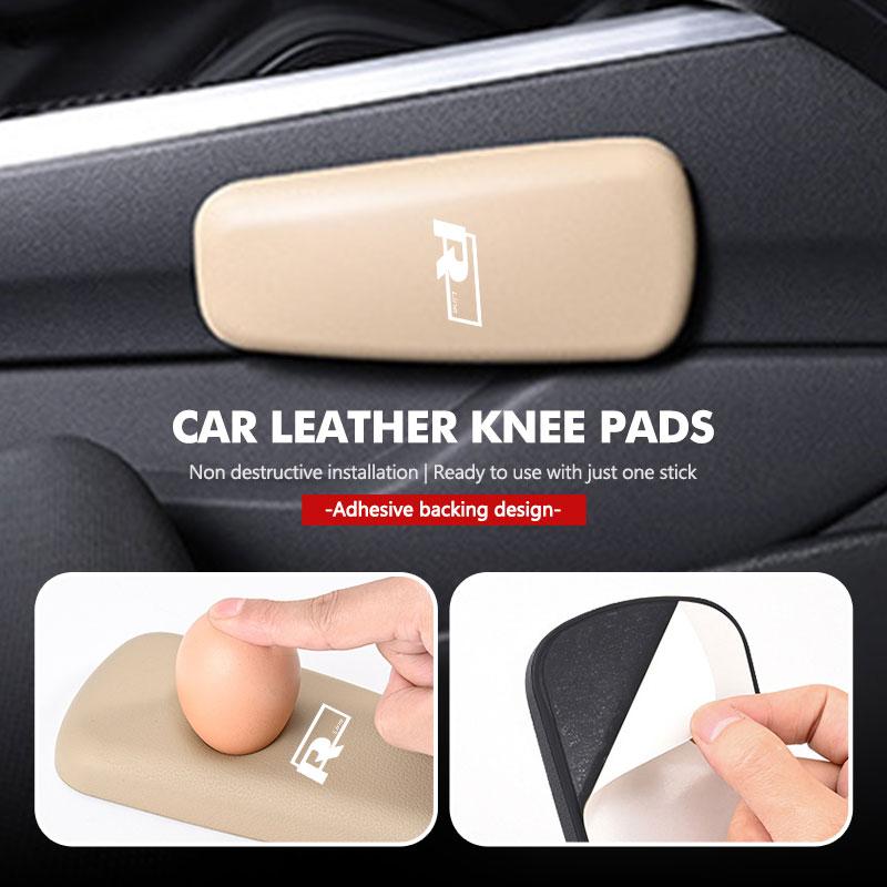 HIJK1 Emblems For Volkswagen VW Leather Car Knee Leg Protective Pad Foot Armrest Cushion Beetle CC B5 B6 B7 EOS GTI MK2 MK4 MK5 MK6 Ph