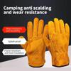 1 Pair Anti-Heat Work Safety Glove Cow Leather Welder Gloves Durable Welding Gloves Welding