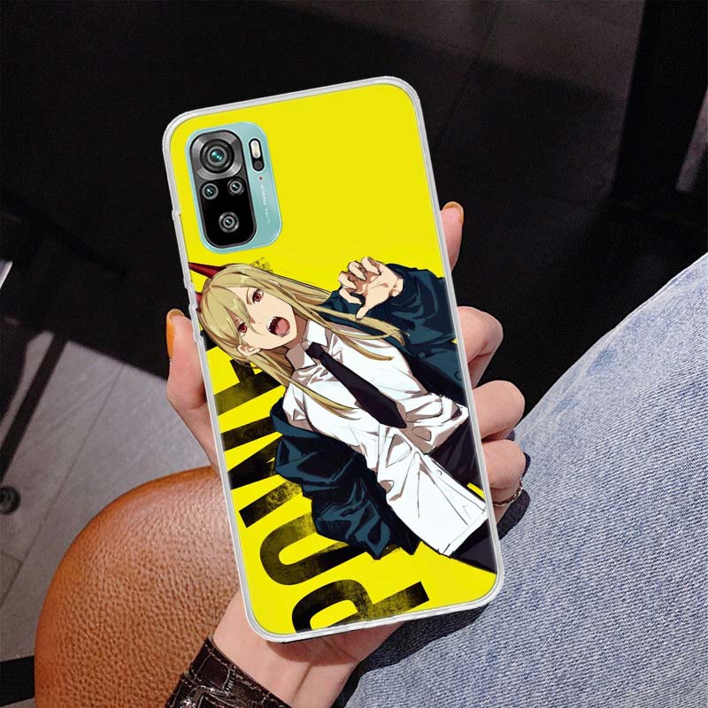 Чехол для телефона Chainsaw Man Makima Power Cover для Xiaomi Redmi Note 10 Pro Max 10S 9 9S 9T 8 8T 11T 11S 11 5G 11E 7 6 5 4X Coque Ca