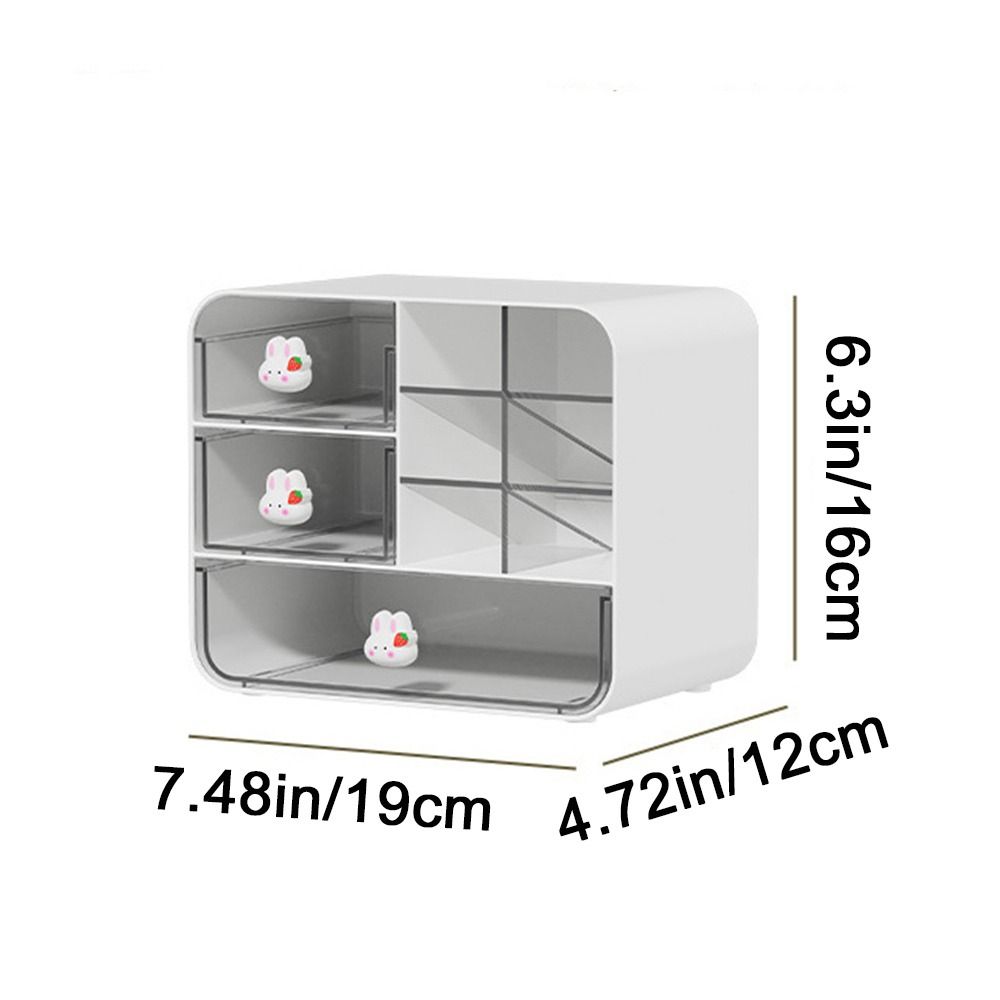 Пластиковый наклонный настольный ящик для хранения, прозрачный, большой емкости, ящики для хранения канцелярских принадлежностей, пылезащитный ящик для хранения кроликов