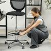 Office chair, work chair, desk chair, height-adjustable, padded, black