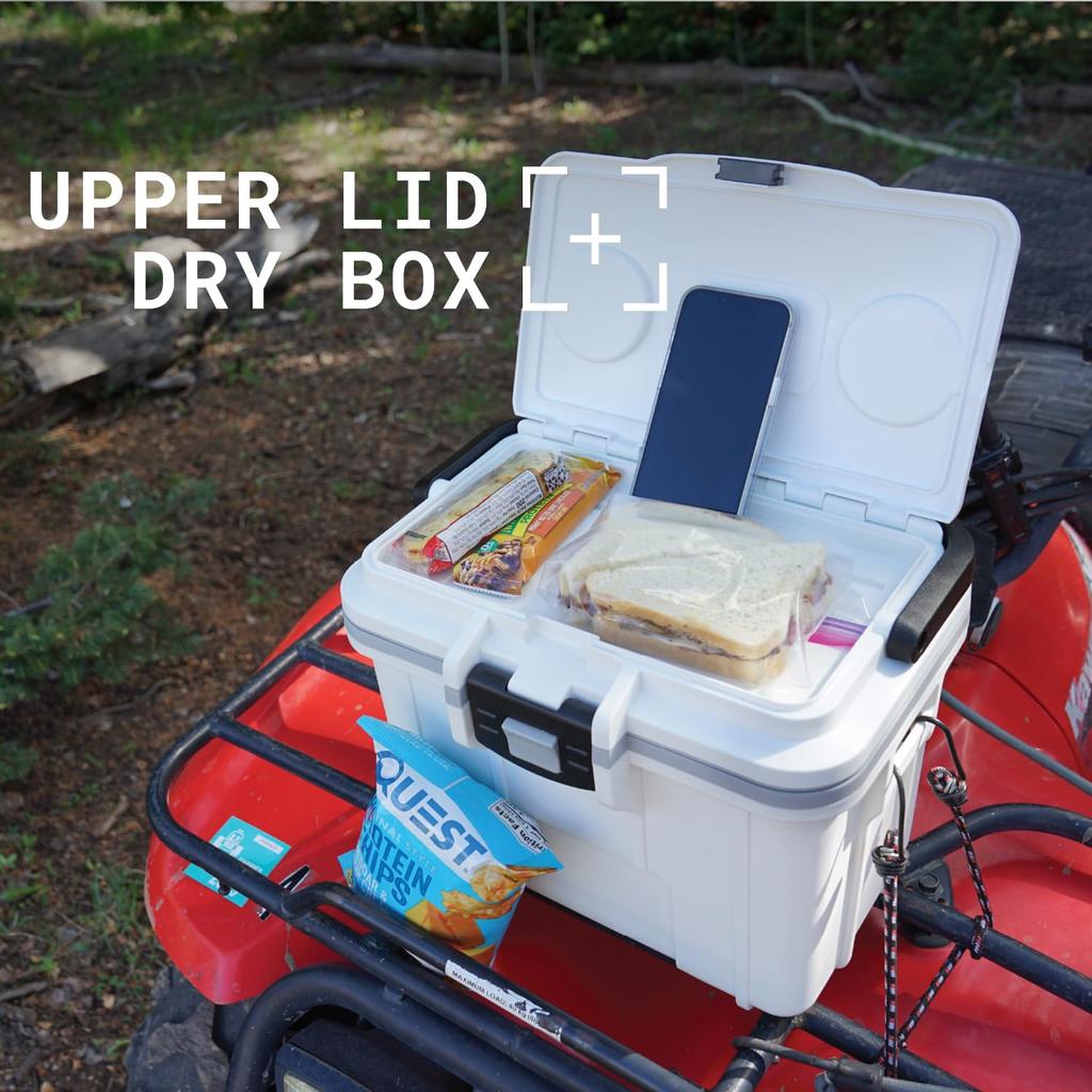 Pelican 8QT Personal Cooler Dry Box & (Dark Gray/Green)