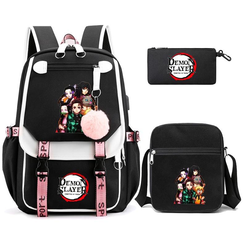 Ghost Extermination Surrounding Animation Backpack Campus Trend Primary And Secondary School Students Schoolbag Pencil Bag Shoulder Bag