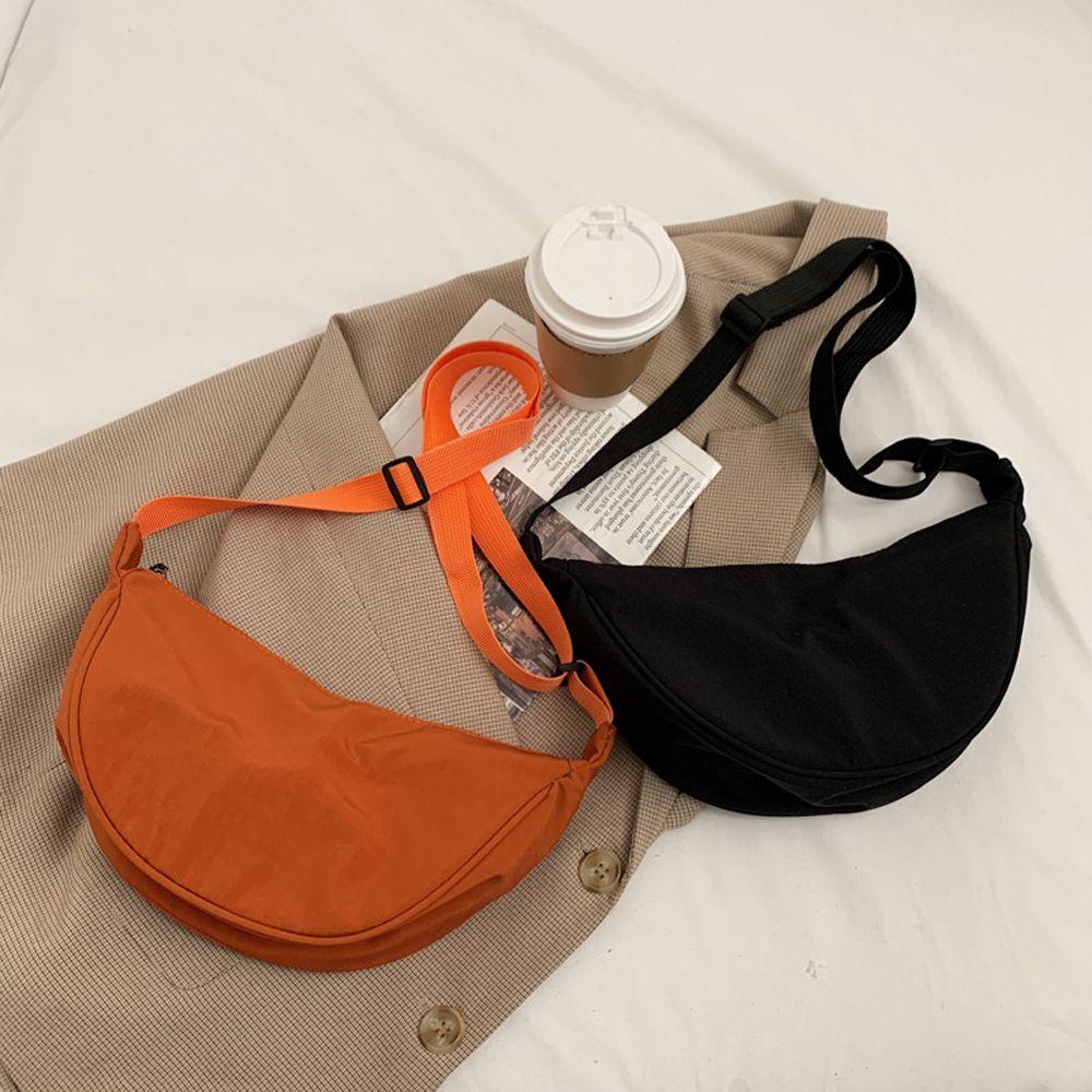 Solid For Girls Nylon Crossbody Bag Korean Dumpling Bags Single Shoulder Bags Women Messenger Bags