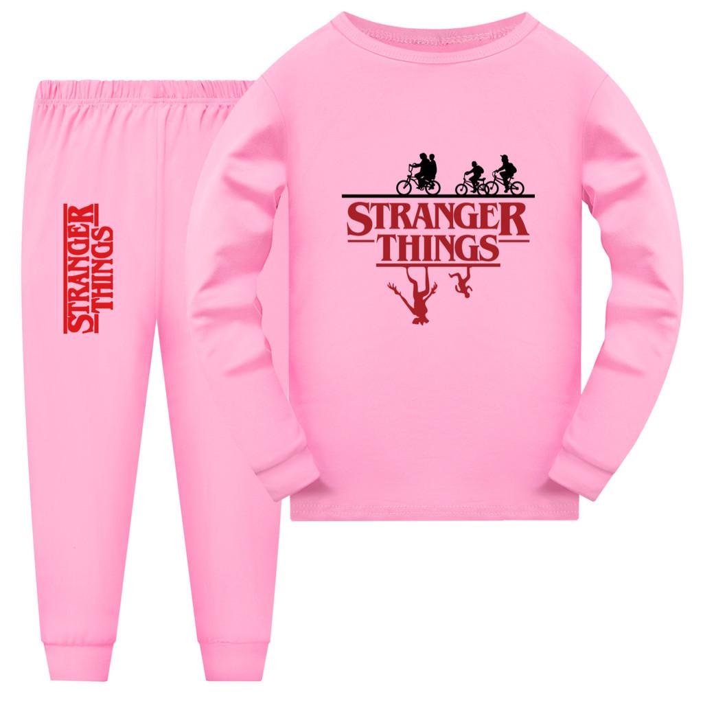 Kids' Stranger Things Long Sleeve Sleepwear Set - Soft Fabric In Multiple Colors