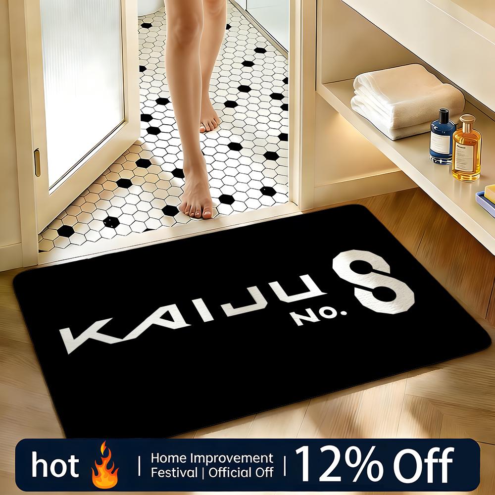 Soft Absorbent Non-Slip Rug Anime Kaiju No. 8 Floor Mat Home Decor Doormat Bedroom Floor Mat Shower Carpet