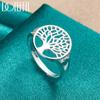 Tree Round Ring 925 Sterling Silver Fashion Wedding Jewelry