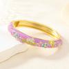 Zinc Zinc Zinc Alloy Enamel Bracelet Elegant Traditional Jewelry Dainty Cloisonne Bangle  Gift