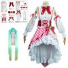 Miku Cosplay Strawberry Miku 15th Anniversary Cosplay Costume Wig Lovely Lolita Dress Women Halloween Uniform Party Fancy Dress