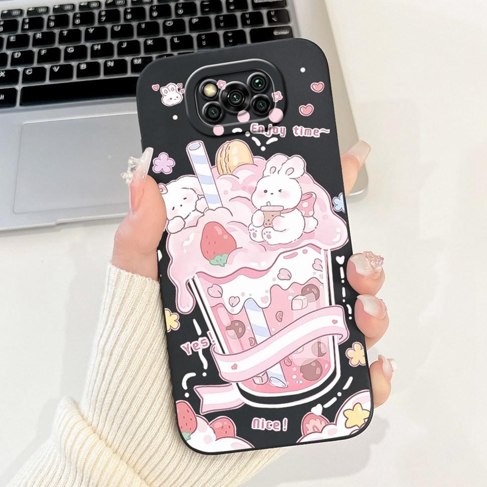 Phone Case For Xiaomi Poco X3 Pro Cases Simple Pattern Shockproof Back Cover Soft TPU For Xiaomi Poco X3 PocoX3 NFC Case Bumper