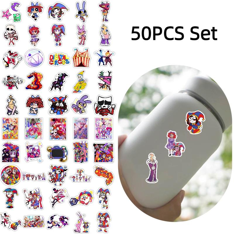 Удивительный цифровой цирк Мультяшные наклейки 60 штук Веселые и уникальные дизайны Наклейки на автомобиль