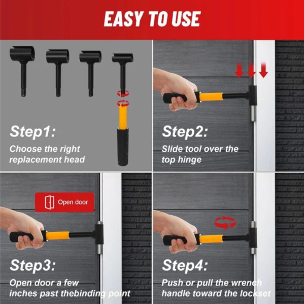 Heavy-Duty Construction Door Hinge Wrench Portable Design Hinge Repair Spanner Commercial Use