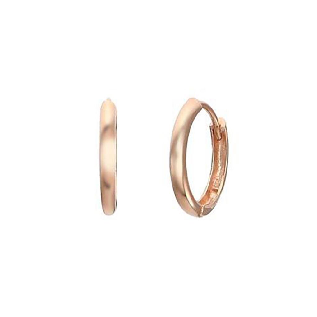 LLOYD 12mm Simple Basic Ring 14k Earrings LOFO3B12G