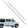 Rear Left Cargo Door Upper & Lower Latch Release Cables Compatible With Ford E-150 E-250 E-350 1992- E-450 2002- Club Wagon Super Duty Replace#