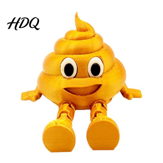 Забавная фигурка какашки 3D-печатная фигурка Арт-фигурка Мультяшная Поддельная настольная игрушка Снятие стресса с подвижными суставами Новинка Прикол Подарок для офисного гаджета
