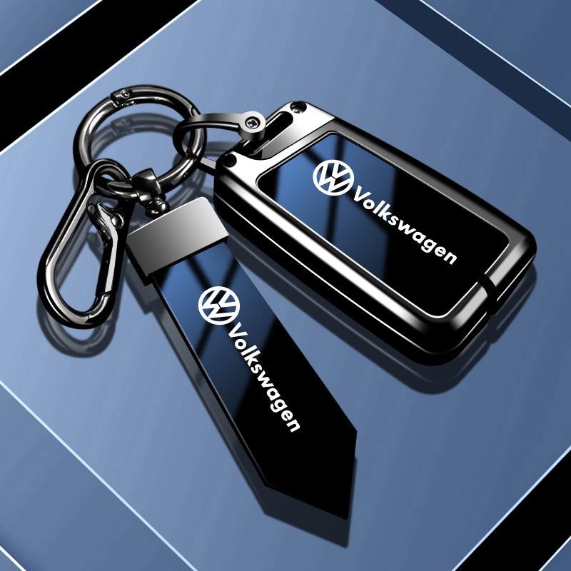 Valve Stems Caps For VOLKSWAGEN VW Fashion Zinc Alloy Flip Car Remote Key Case Cover Fob For VW Volkswagen Golf 7 MK7 Tiguan MK2 ze3