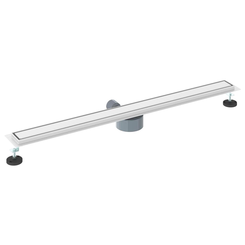 2 in 1 Shower Drain with 360 degrees Siphon Silver 100 cm Stainless Steel 304