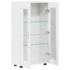 FLORIN Sideboard with Shelf High Gloss White 55.5 x 29 x 100 cm