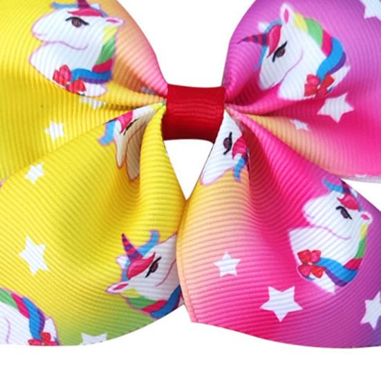 5 шт. детские заколки для волос градиентного цвета в радужную полоску с бантом Декор заколки для волос для девочек аксессуары для волос обратно в школу Рождественский подарок