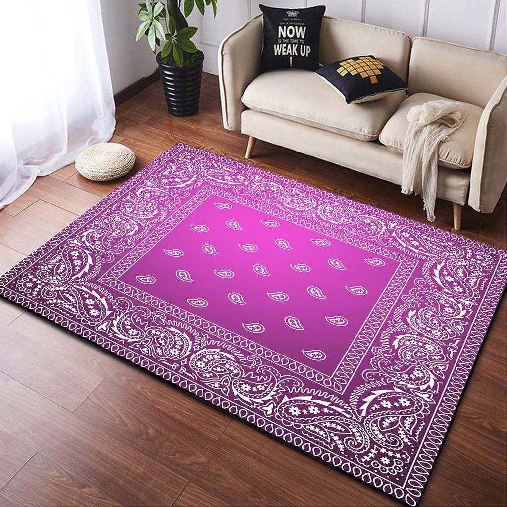 Multicolor Bandana Pattern Area Rugst Runners Area Rug for Bedroom  Room Decor Carpets for Living Room Kitchen Mats for Floor