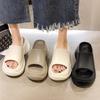 Summer Women Sandals Wedge Heel Clip Toe Slides Slippers Thick-Soled Platform Shoes Open Toe Beach Sandals Soft Comfortable Outdoor
