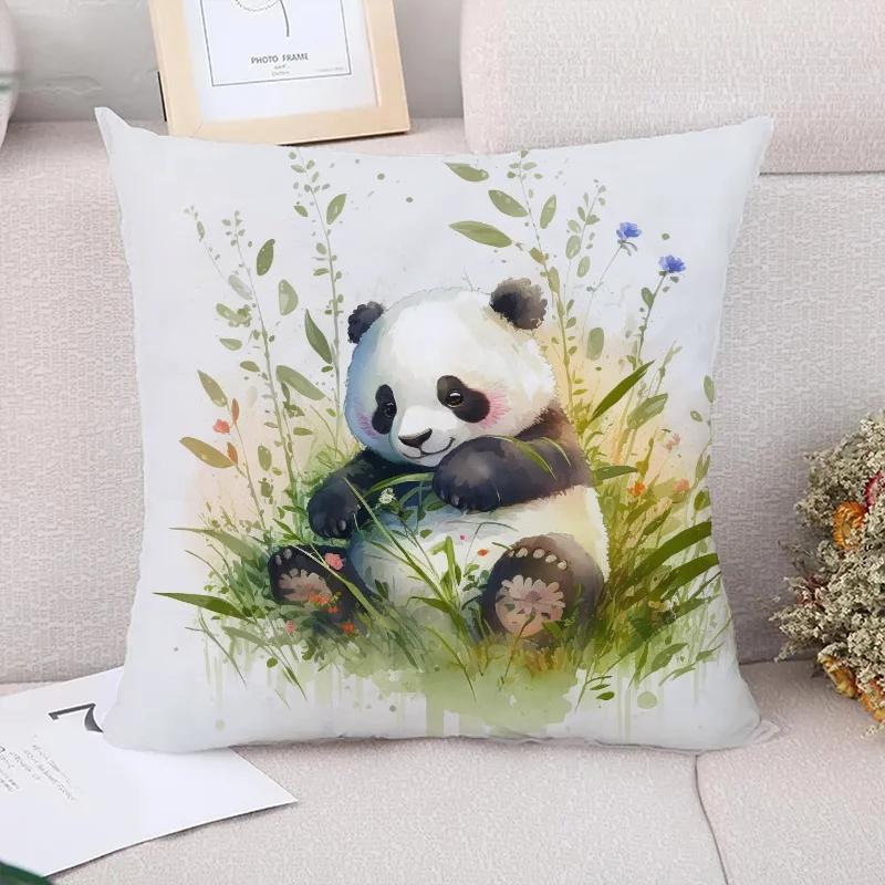 Kawaii Panda Decoration Living Room Bedroom Bed Cushion Cover Decorative Pillowcases Cushions for Decorative Sofa Pillow