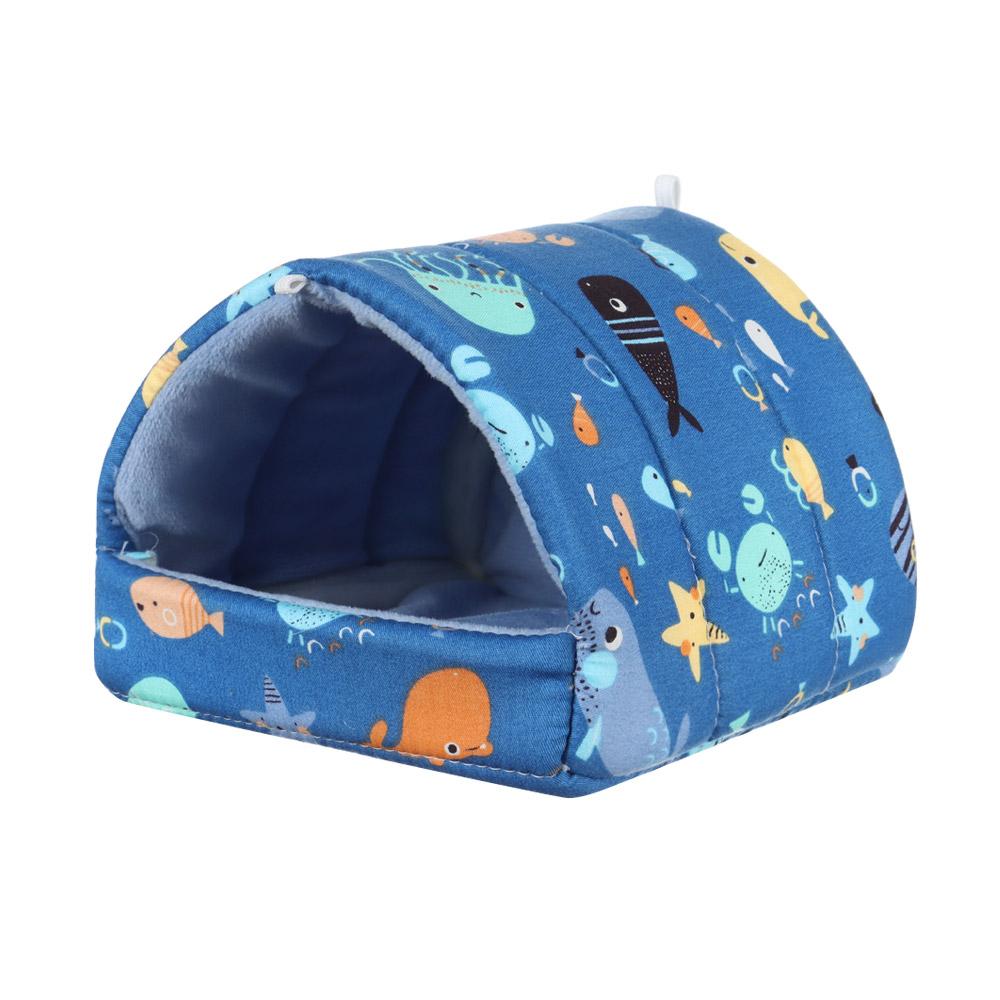 Cute Mini Cage Rabbit Squirrel Winter Warm Mat Guinea Pig Nest Hamster House Small Animal Sleeping Bed Pet Hanging Cage