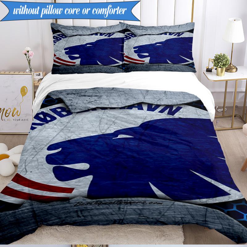 3PCS Fc Copenhagen Lion Crest Bedding Set 2D Printing (Includes 1 Duvet Cover + 2 Pillowcases Coreless), Bedroom decor,Fan gift