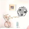 Farmhouse Honeycomb with Flowers Metal Wall Art - Elegant Hanging Décor for Living Room, Garden, Bedroom, Office, and Home Walls