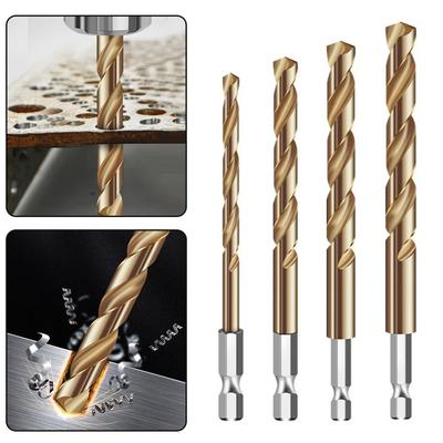Quality 1.5mm-10.0mm Steel Titanium Coated Hexagonal Handle High Speed Drill Bit Set Twist Drill