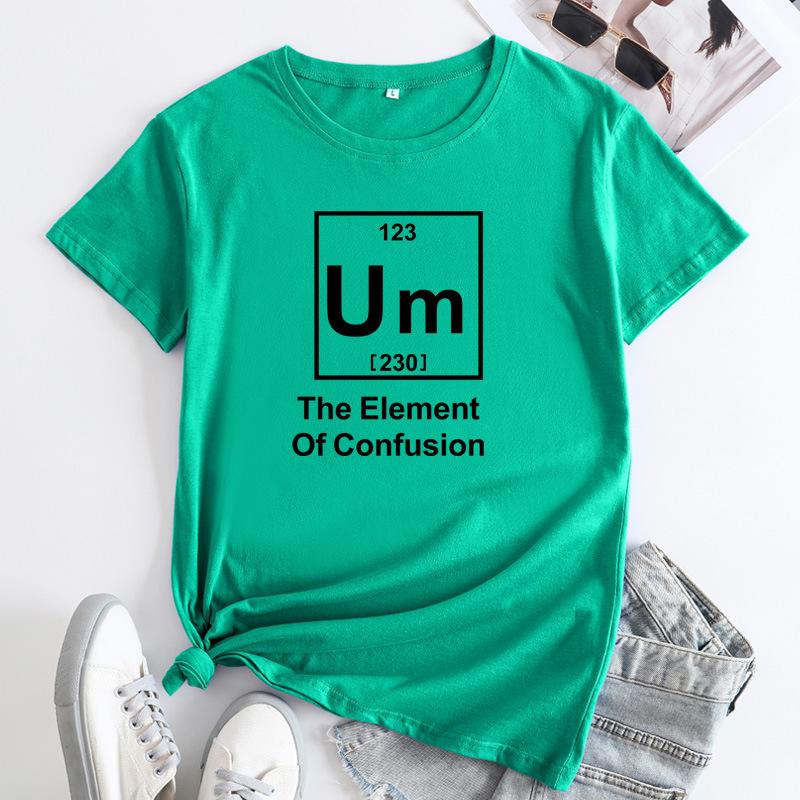 Summer Street Trendsetters Letter Tops Round Neck Pure Cotton Printed Short Sleeved T-Shirts Women’s Tees