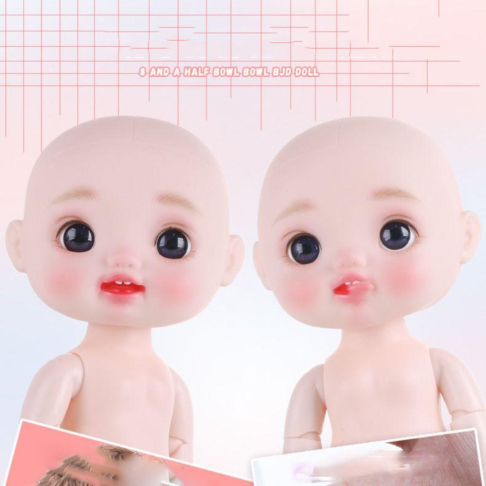 Kawaii 1/6 BJD Подвижное шарнирное тело куклы Красивая большая голова куклы с волосами Девочка
