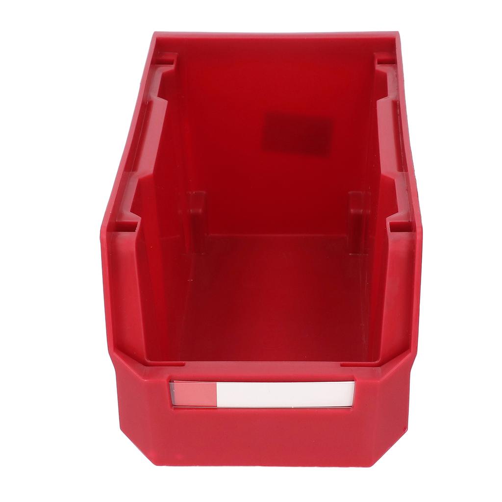 Parts Storage Bin Thickened PP Large Opening Tool Organizer Back Hanging Container for Garage Workshop 276x139x128mm Red