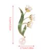Fashion Plant Lily Of The Valley Flower Brooches Women Clothing Coat Jewelry Banquet Wedding Party Accessories Gifts