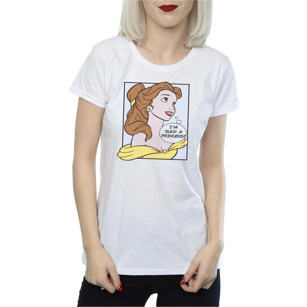 Disney Princess Womens/Ladies Belle Pop Art Cotton T-Shirt