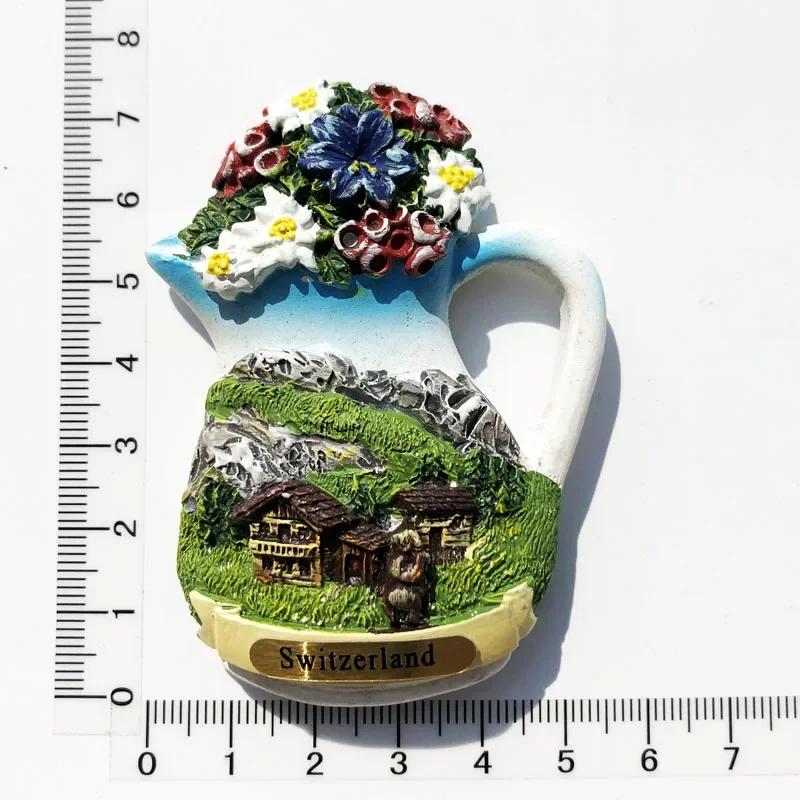 Швейцарские магниты на холодильник Швейцарский милый деревянный домик Часы с кукушкой Альпийские магнитные наклейки на холодильник Сувенирный подарок для путешествий