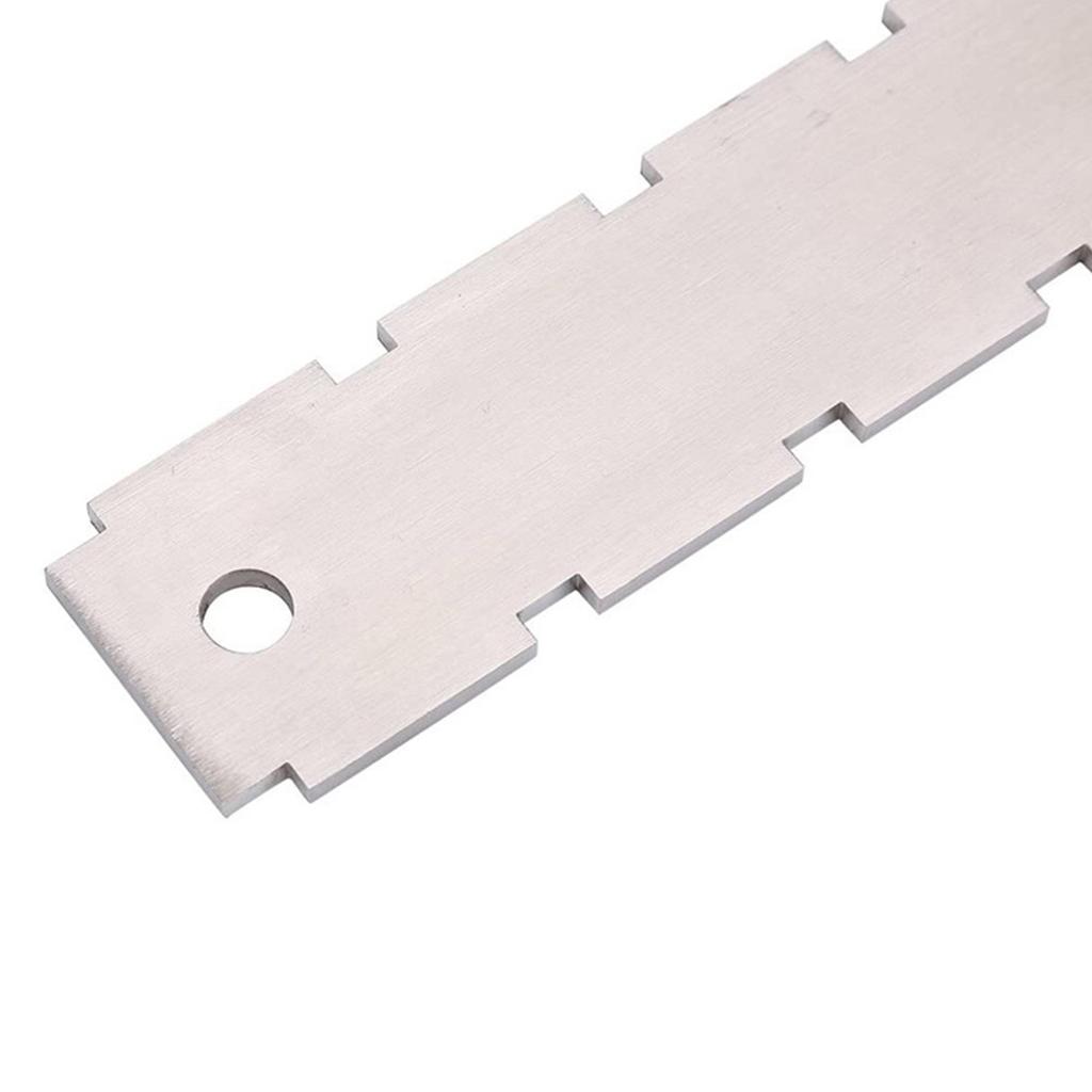 Guitar Neck Notched Straight Edge Ruler Guitar Fret Leveling Ruler Double Notched Straightedge Luthiers Tool Easy To Use