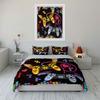 Angel & Devil Gamepad Block Game Print Bedding Set 1 Duvet Cover 2 Pillowcases for Adult and Children Luxury Gift Full Size
