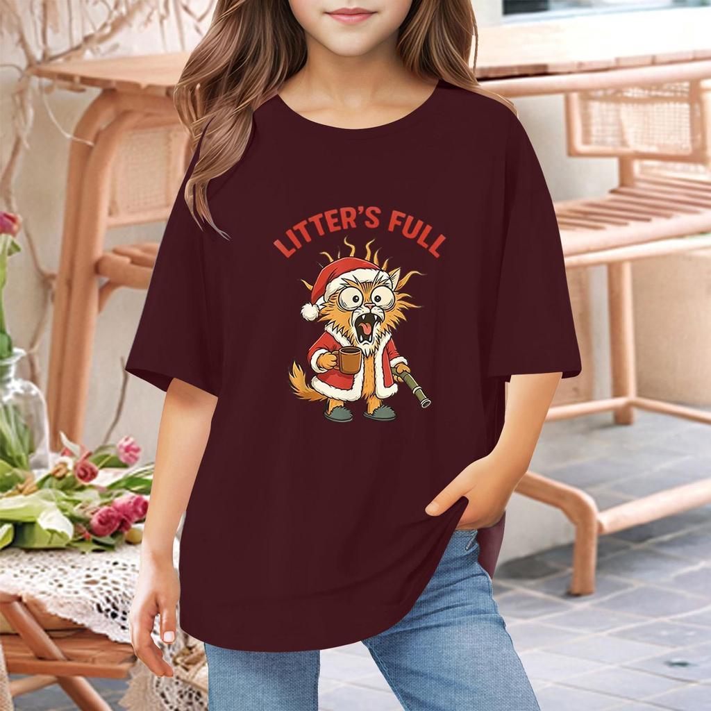 Toddler Girl Boy T-Shirts Kids Top Boys And Girls Printed Short Sleeved T-shirt 1-12Y