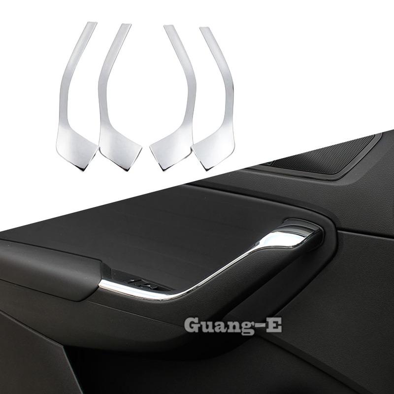Molding Door Window Glass Inner Panel For Skoda Kodiaq 2017 2018 Armrest Lift Switch Button Trim Frame 4pcs