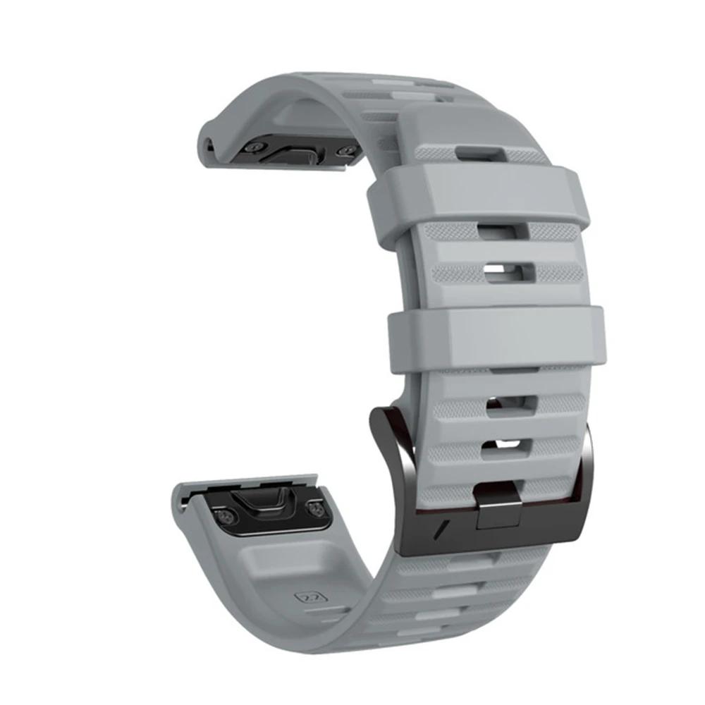Для Garmin Tactix 7 Pro Delta Descent/Quatix 7/6/5 Sapphire/7X Solar Ремешок Fenix 7X Силиконовый Ремешок 22 мм 26 мм Quickfit Ремешок для часов